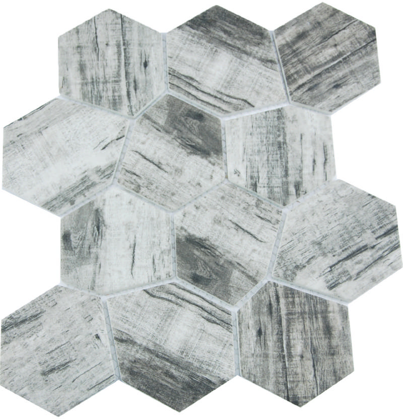 - Erratic HEXAGON charcoal  satin -