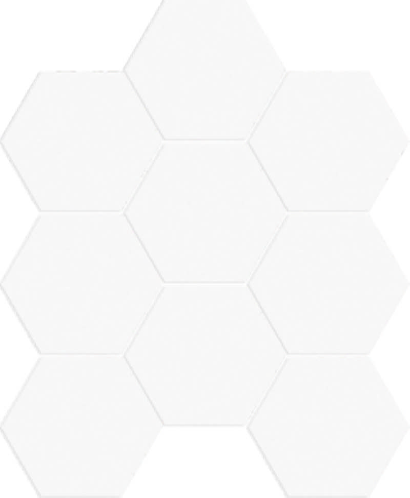 - Hexagon white  252X218 unglazed -