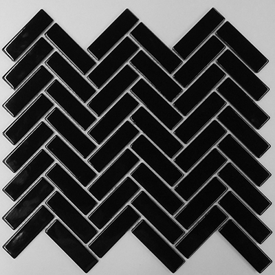 - herringbone black  310X273 gloss -