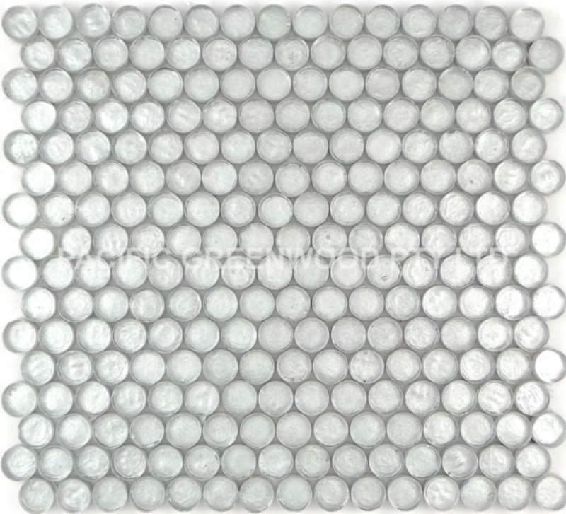 - glass Mosaic silver 20MM  -