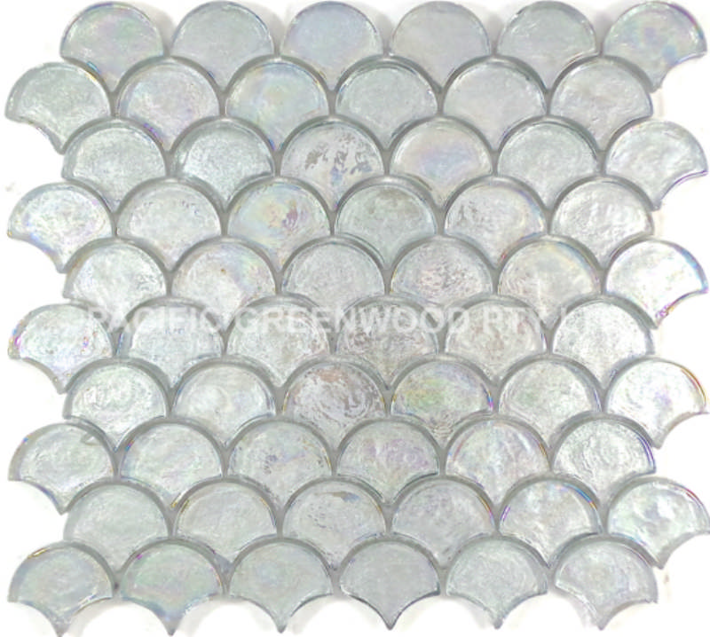 - glass Mosaic Silver 43MM  -