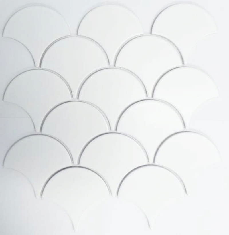- Fish Scale white 259X273MM matte  -