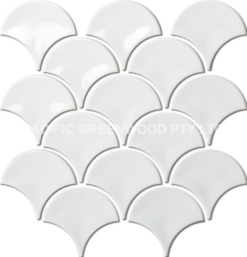 - Fish Scale white  259X273MM gloss -