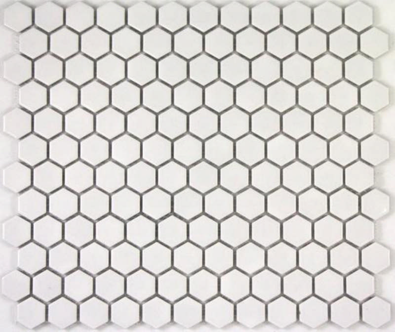 - Hexagon white 23MM gloss -