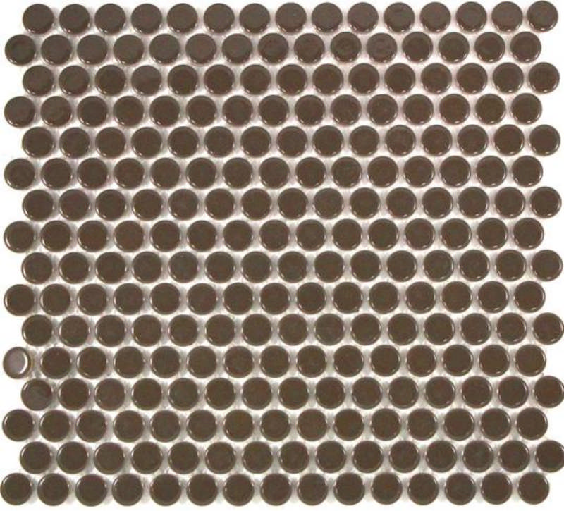 - penny rounds  cappuccino  19MM glazed gloss -