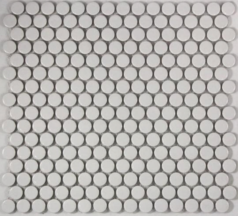 - penny rounds  white  19MM gloss -