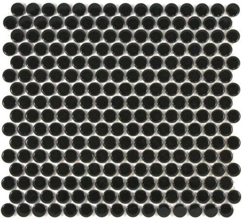- penny rounds  black 19MM gloss -