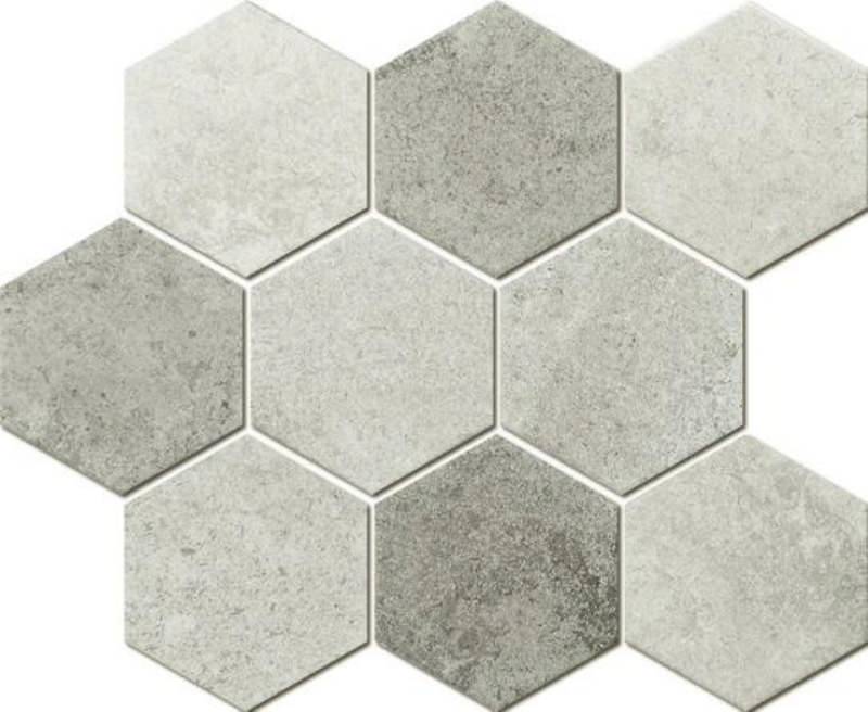 - Hexagon Mixed colours  95X110MM glazed -