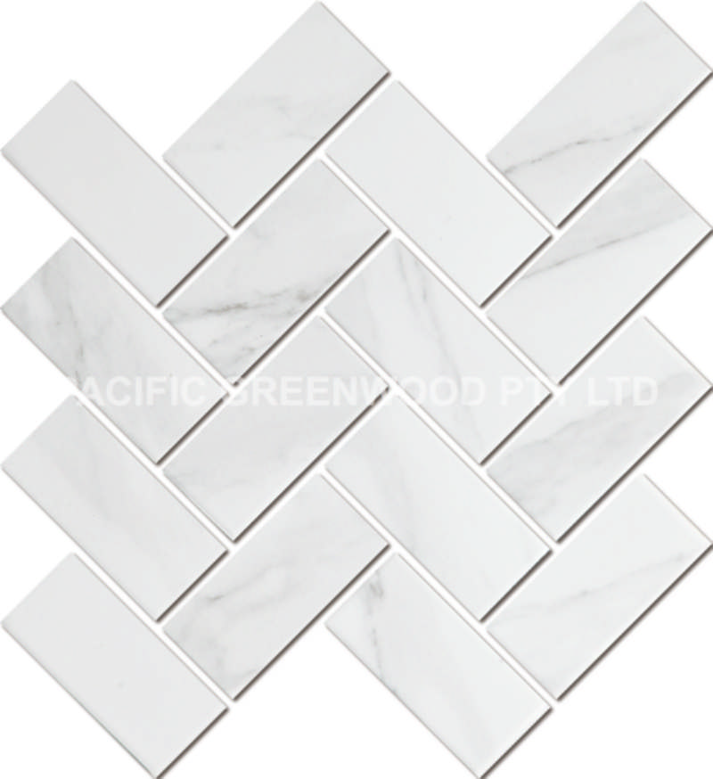 - Herringbone Carrarra 45X95MM matte  -