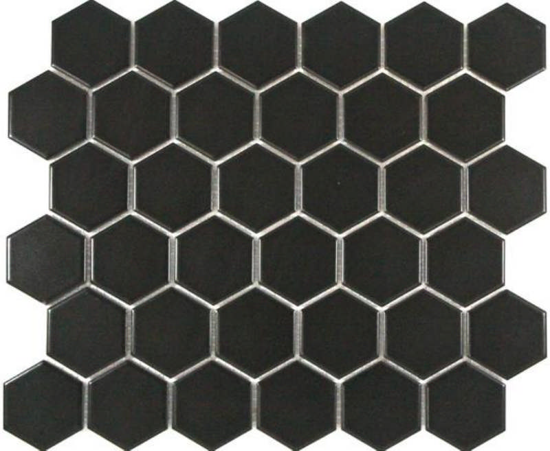 - Hexagon black 51X59MM matte -