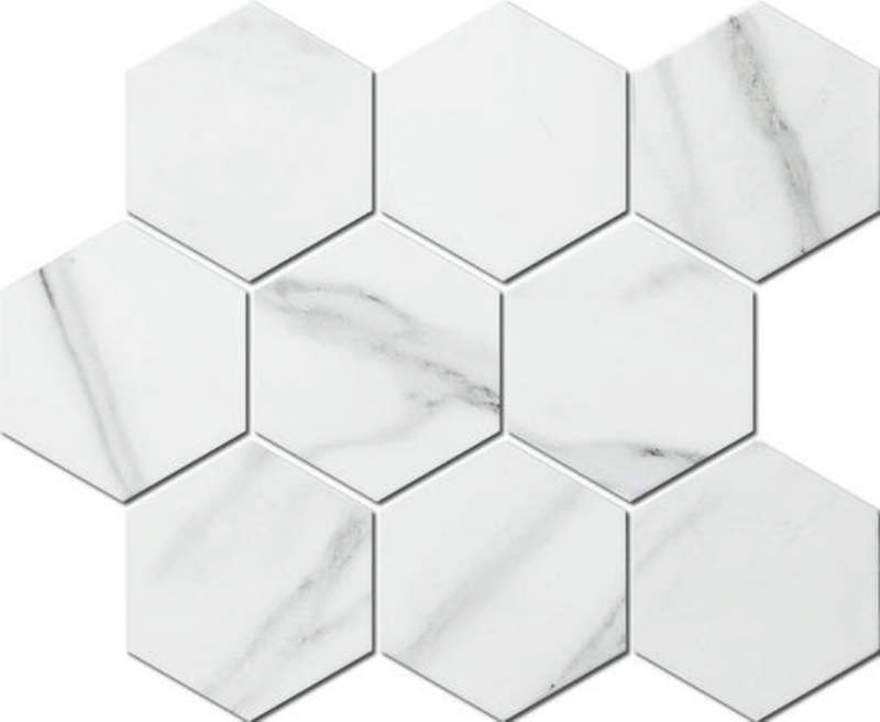 - Hexagon carrara 95X110MM matte -
