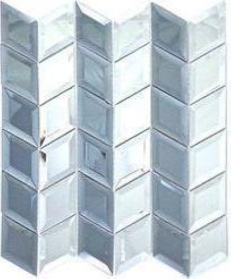 - mirror mosaics  chevron silver and light grey  50.2X86.9X5MM/PC mirror -