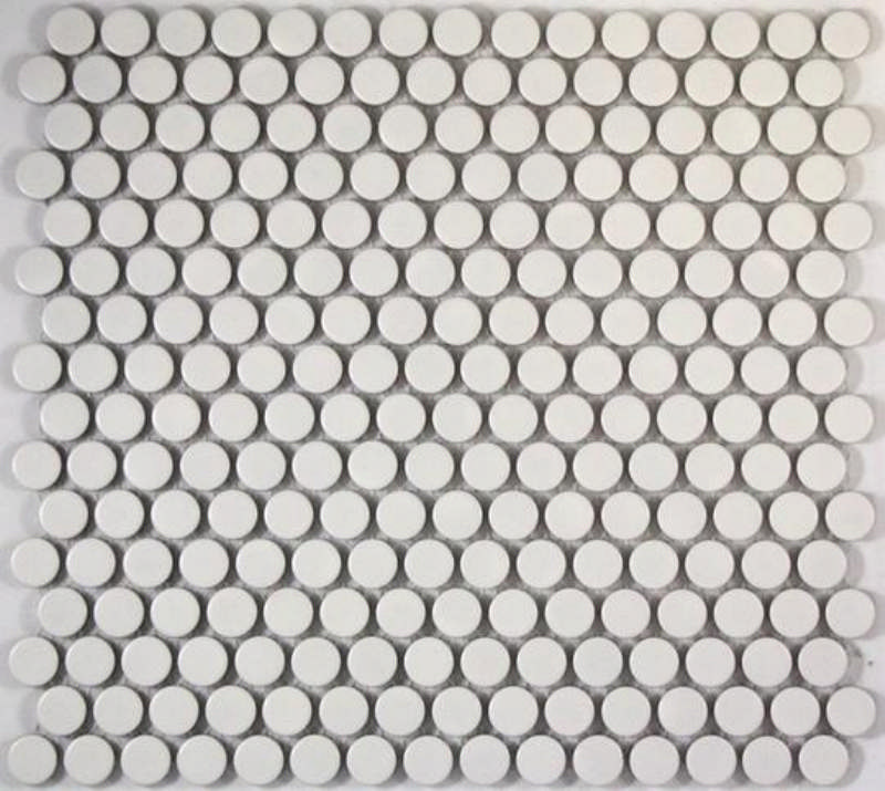 - penny rounds  white 19MM matte -