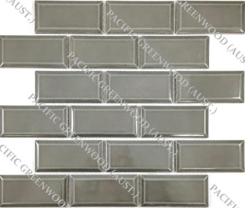 - glazed porclain  grey   45X95MM medium grey gloss  -