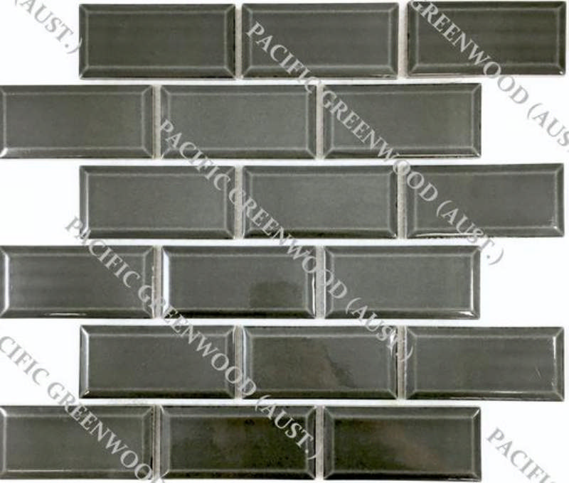 - glazed porclain  grey 45X95MM gloss -