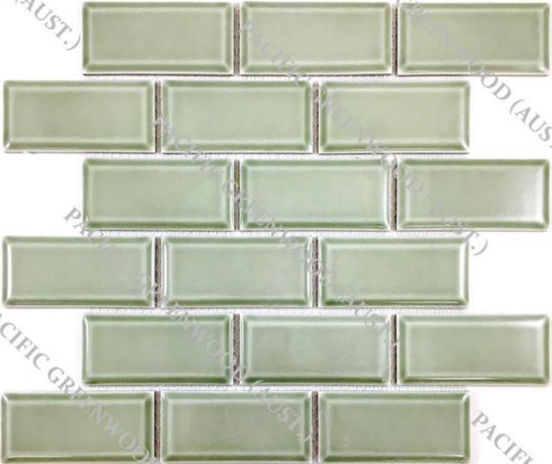 - glazed porclain  sage  45X95MM gloss -