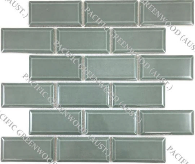 - glazed porclain  green 45X95MM gloss -